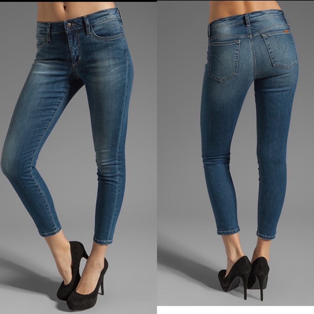 JOES high water cropped skinny blue jeans sz 28